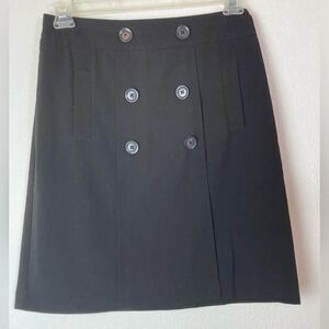 Sandro Office perfect NWOT black sailor nautical button skirt so chic